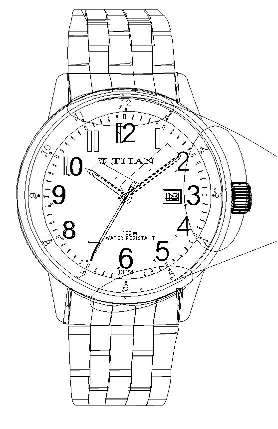 watch color numbers shading difficult Titan product time