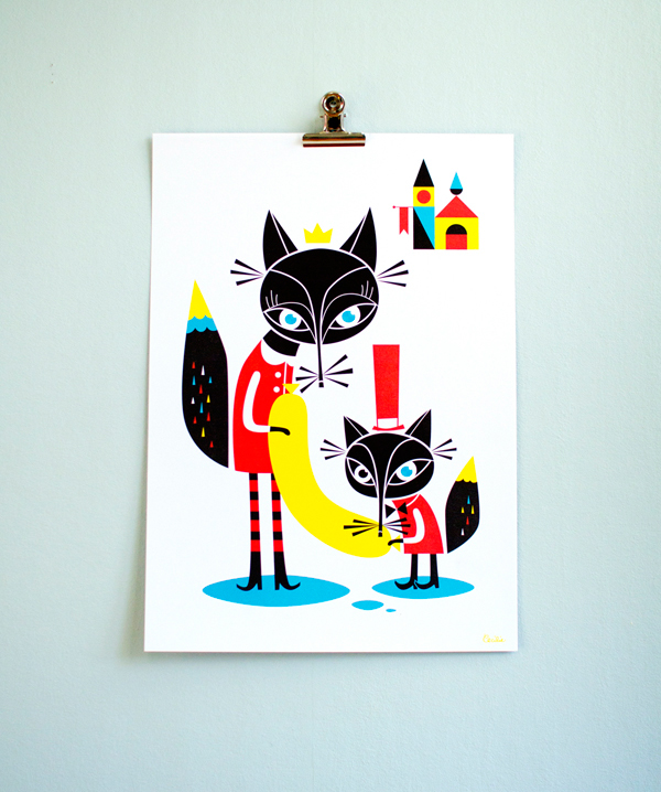 posters poster  madebycecilie Cecilie Ellefsen FOX knight  sweets  kids