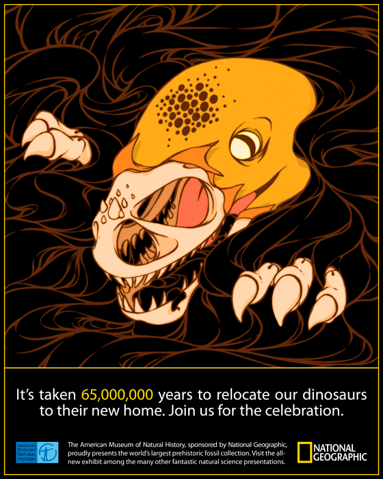 Dinosaur poster Fossil digital ink cleonique hilsaca