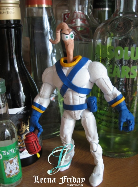 marvel legends custom figure Earthworm jim comic