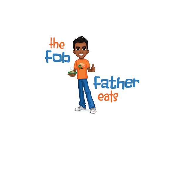 Blog Food  god father foodie indian Character Eating  logo