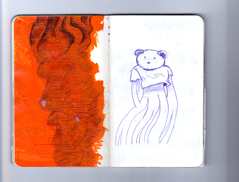 Moleskin collage sketch Typ Picture experiment