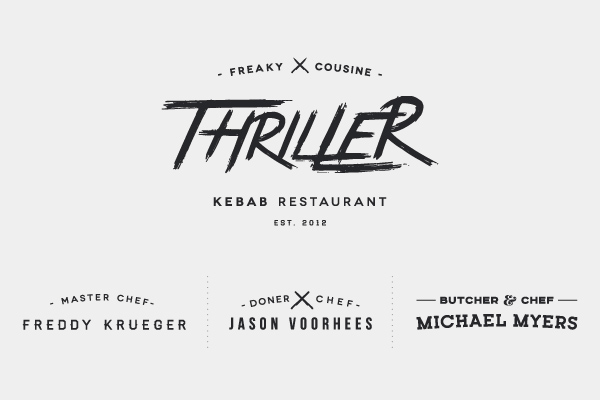 thriller kebab restaurant cafe doner freddy krueger michael myers jason Friday 13 Scary movie Cinema Food 