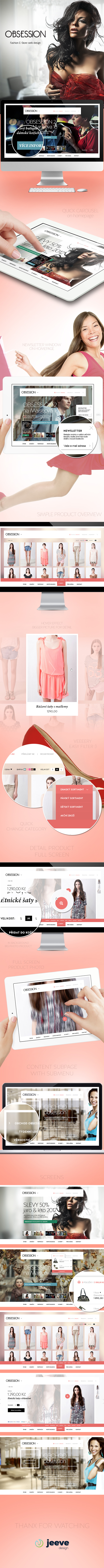 Obsession - Fashion E-Store web design