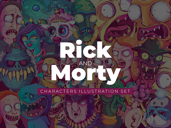 Rick and Morty Character Illustrations