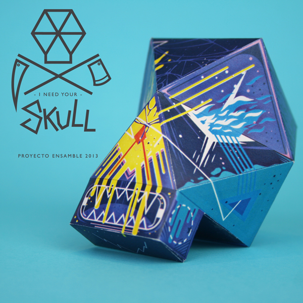 skull  calavera Proyecto Ensamble papertoys designertoys papercraft toys paper craft skullart party arttoys punk calaca