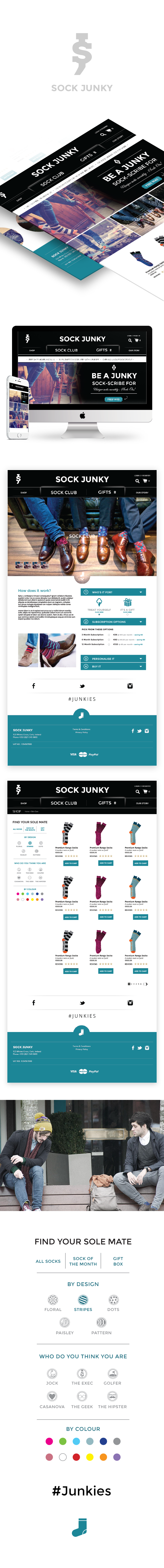 socks store Website funky junky clean modern