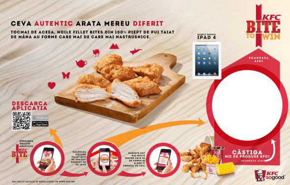 Set up the table Suburb Thorns KFC Bite to Win Mobile App on Behance