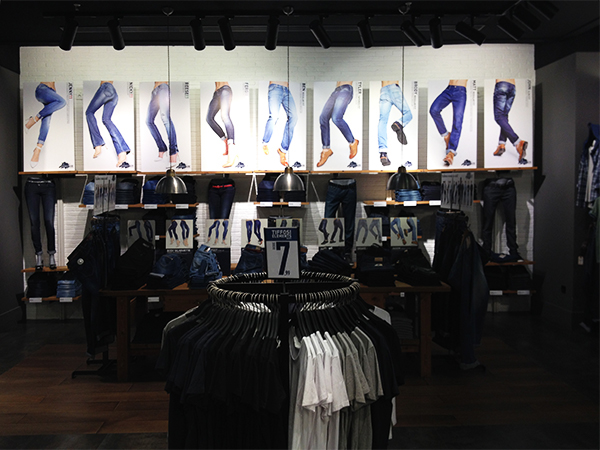 brand Tiffosi jeans Denim concept FIT campaign in-store