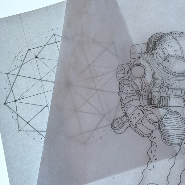 tattoo craft Space  sci-fi geometry tatoos