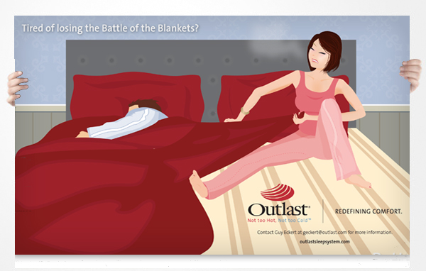 Outlast Outlast Technologies bedding print ad Lee Riley Lee Riley Designs