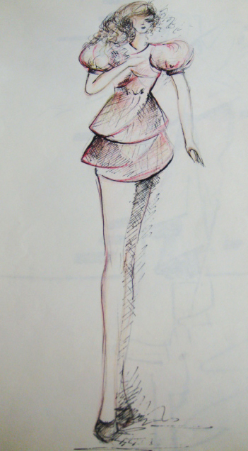 watercolour fashion illustration Sketches in Fashion Pencil drawing Colour pemncil drawing