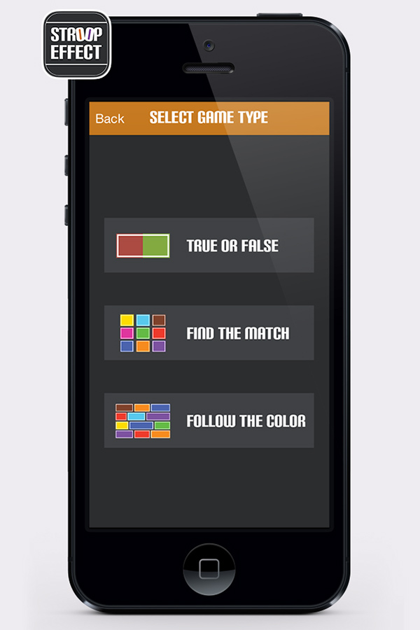 stroop effect app mobile game flat ux UI android game