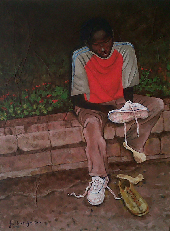 acrylic canvas africa people New Shoes homeward bound art