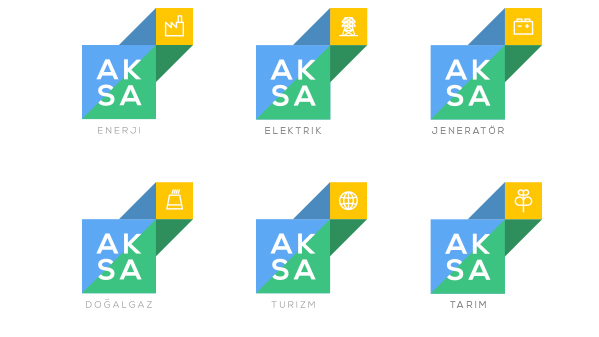 AKSA energy Corporate Identity identity Turkey logo electricity Gas electric generator