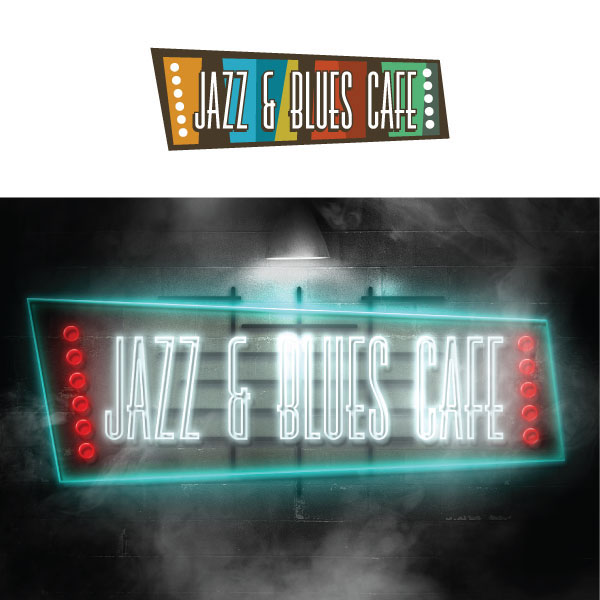 Signage sign jazz blues neon club restaurant cafe