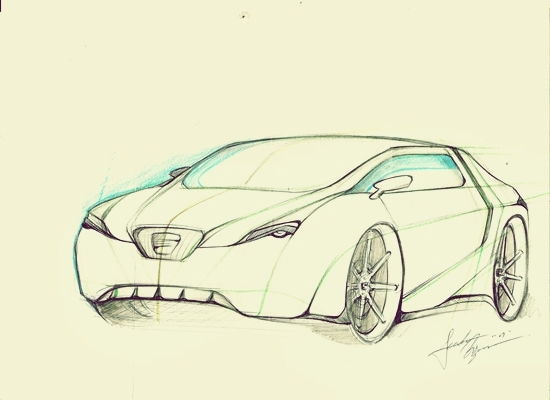 Auto sketch sketch automotive Cigarro claudio cigarro