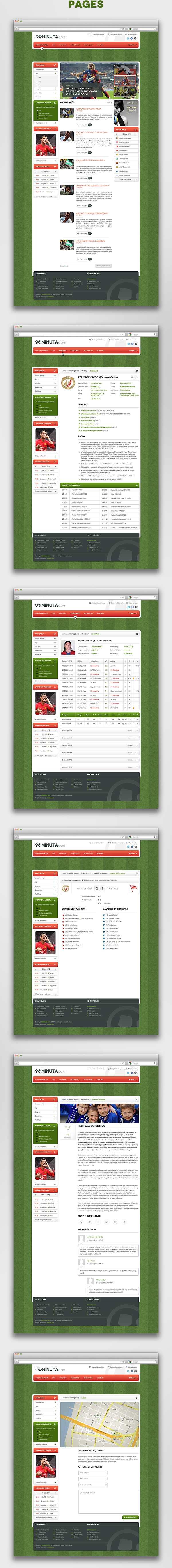 Web Website Webdesign design football soccer stats orange green White