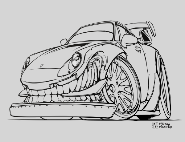 RWB nitrouzzz andrey pridybaylo beastedup monster teeth car Porsche tuning beast