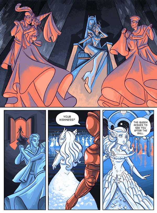 comic art queen fairy tale Magic childrens story.