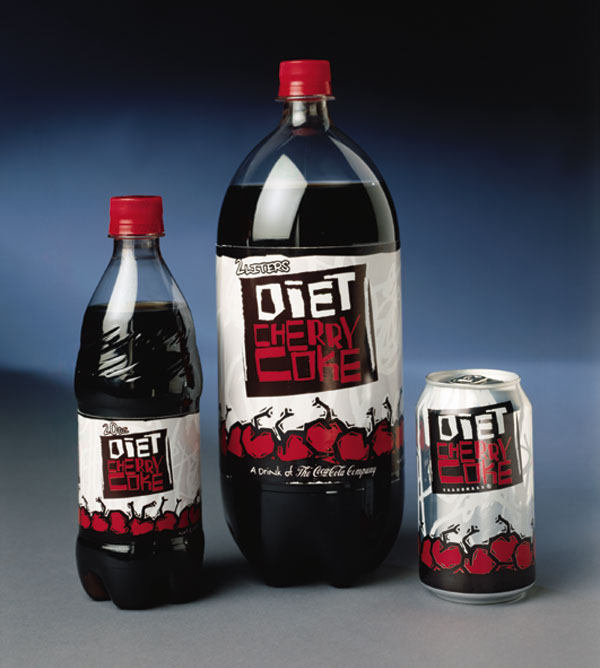 coke Coca-Cola diet cherry coke 90s packaging rebranding