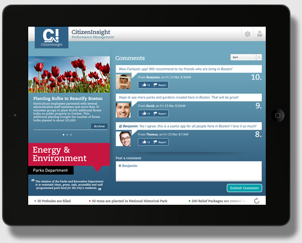 Citizen Insight iPad  app  ipad app