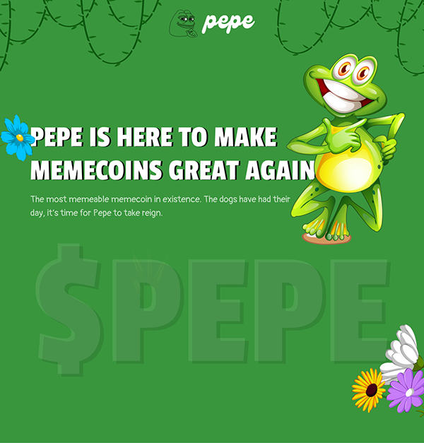 Pepe - Meme Coin Landing Page Design
