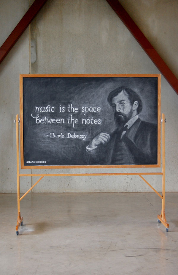 CCAD Claude Debussy Handlettering Chalk art chalk type design Chalkboard