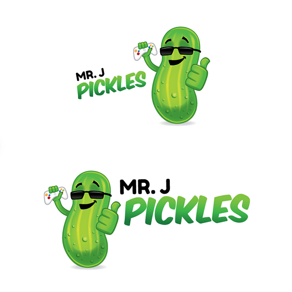 Character design pickle Sunglasses Gaming Gamers youtube online video logo