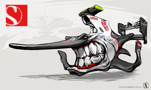 sauber  F1 C31  race race car fanart paddlefish Malaysian GP Андрей Придыбайло