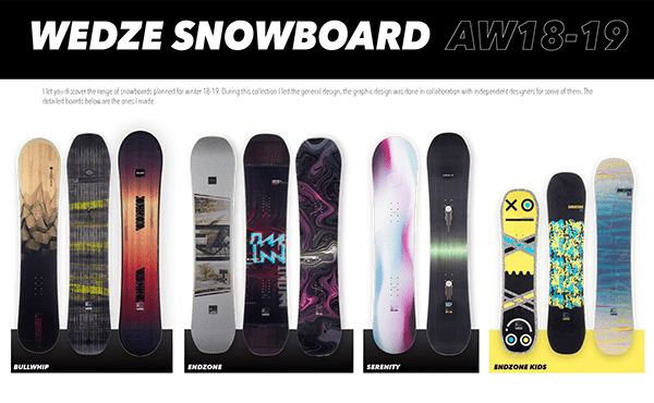 SNOWBOARDS RANGE // WEDZE // 2018