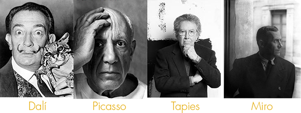 raiffeisen Picasso dali miro tapies Exhibition  four cats spanish art