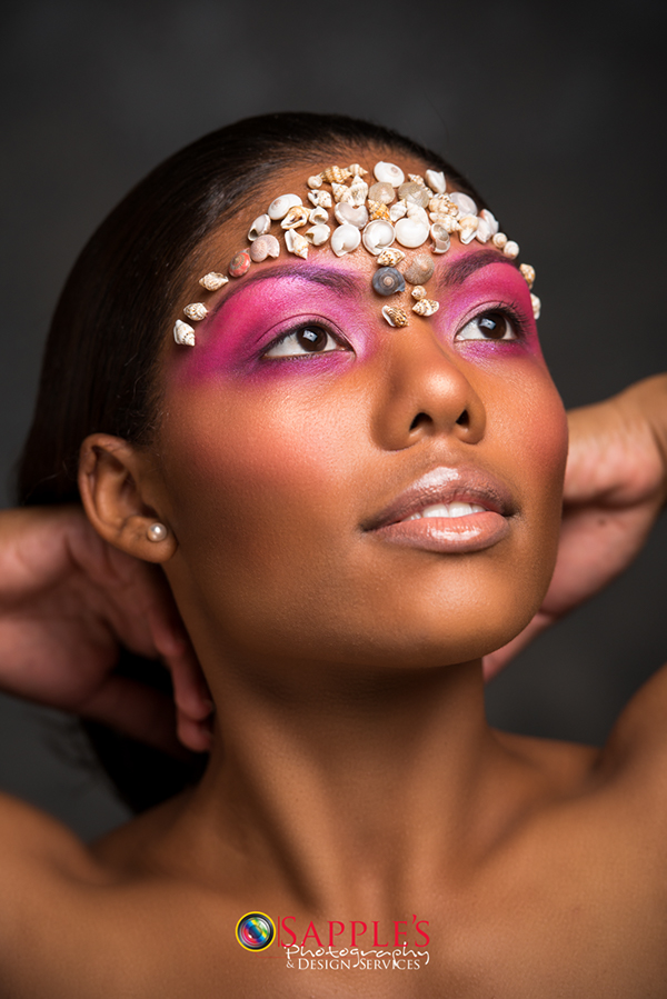 nikond800 art artistic makeup blackandwhite beauty Jamaicanphotographer Fashionphotographer SapplesPhotography Shells Seashells studio editorial creative