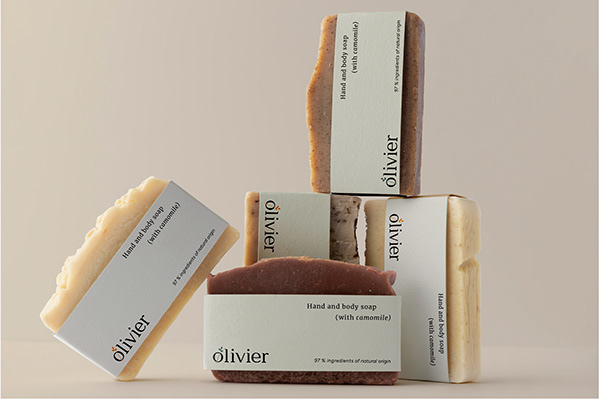 Olivier logo/brand identity for soap