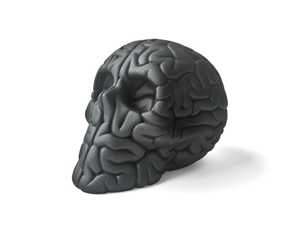 emilio garcia  skull brain lapolab art toy brain skull designer toy sculpture