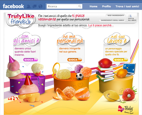 Candies sperlari truly Fruit Francesca Abbatantuono Facebook Application Facebook tab web site Leaf group