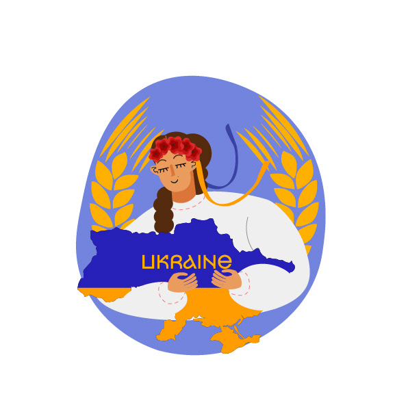 ILLUSTRATION  Independent Love support ukraine vector