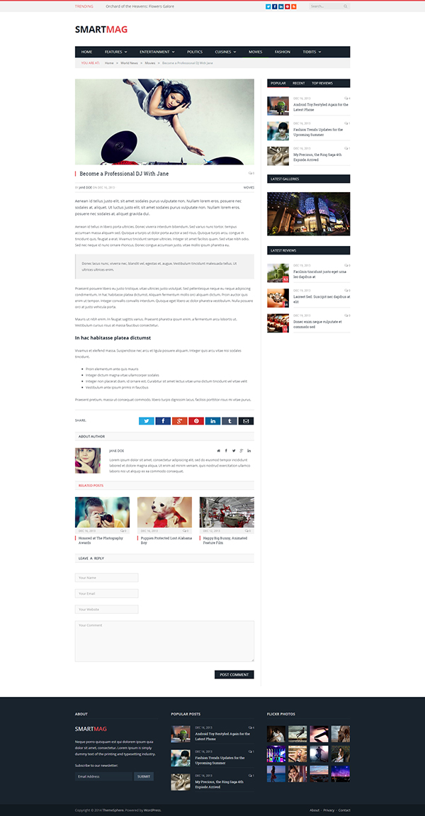 Website Webdesign clean magazine modern news newspaper retina Responsive