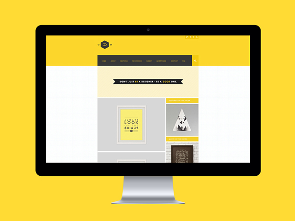 design blog print Website Design poster yellow thedsgnblog tumblr identity
