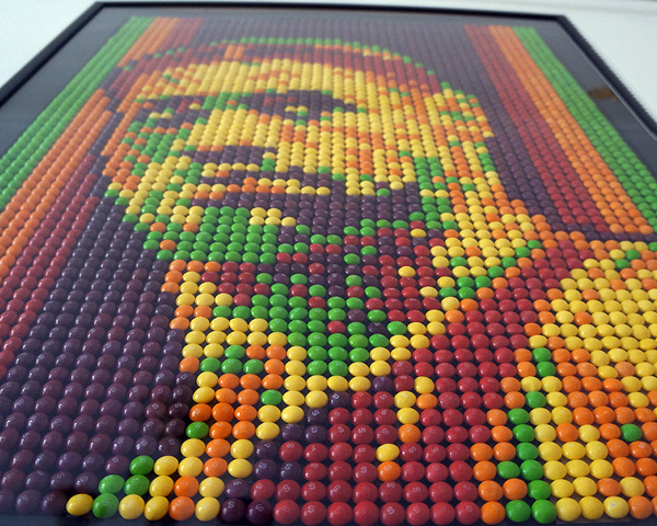LeBron James  Skittles  art  wall  unconventional colored  portrait basketball