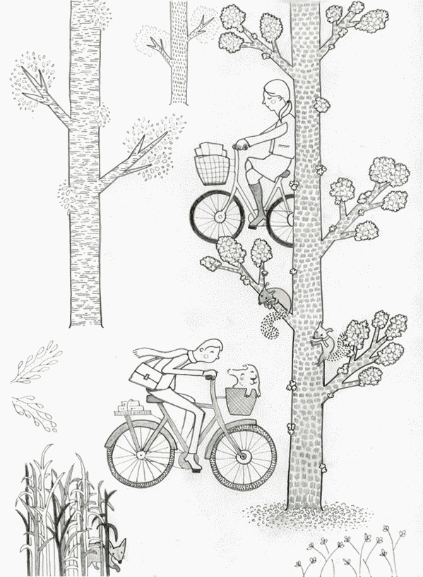 berlin Bicycle wood trees Nature girl boy sara olmos