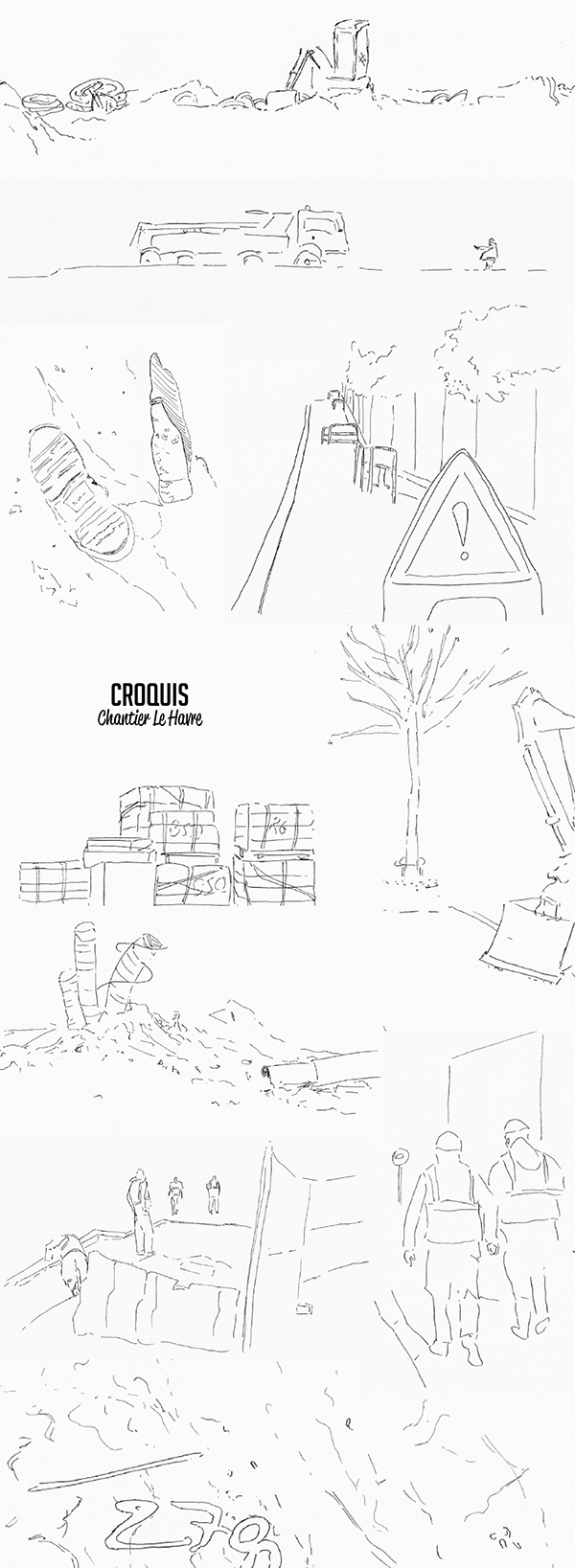 Croquis chantier / Construction site sketch