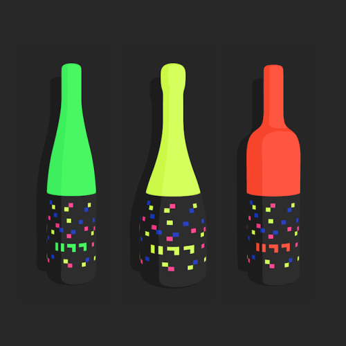 bottle cinema4d animated attractor deformer disco ball Bottle tag wine socks