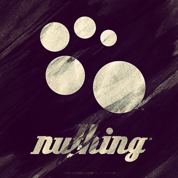 nuthing nuthing clothing co. skateboarding girls Clothing apparel watercolor sticker collage Custom Lettering geometry circles