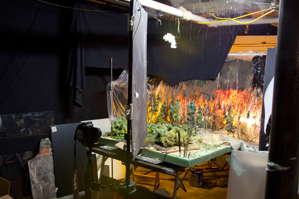 Strange Worlds Matthew Albanese Minature Landscapes models studio Behind the scenes. Landscape Artist realistic Diorama high detail Finely Detailed