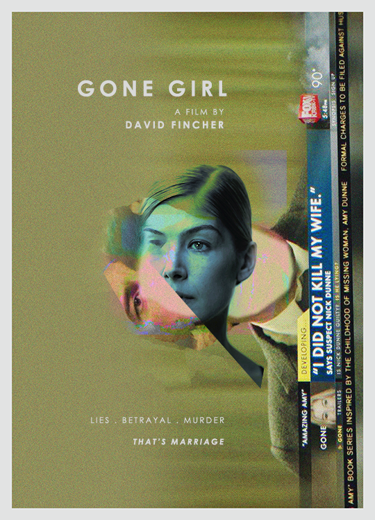 gone girl film poster poster distortion abstract