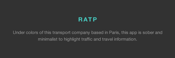 RATP, App Concept