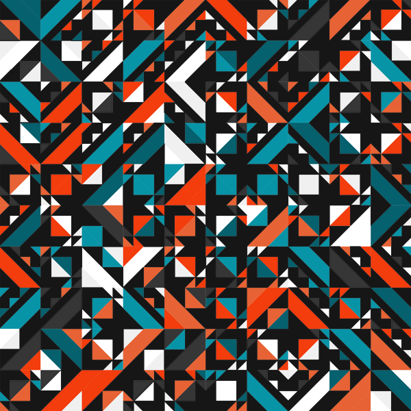 Isometric square grid iterative pattern Repetition