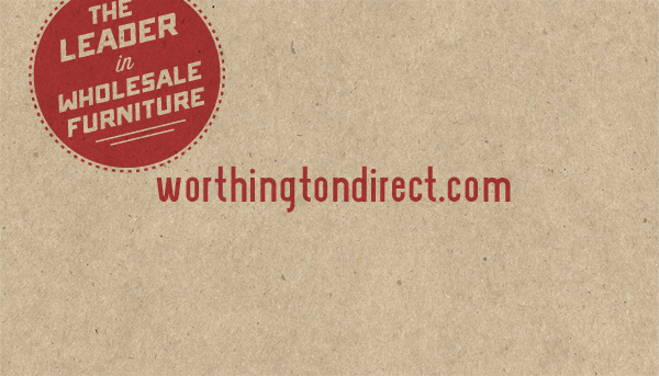 Worthington Direct logo identity vintage business card
