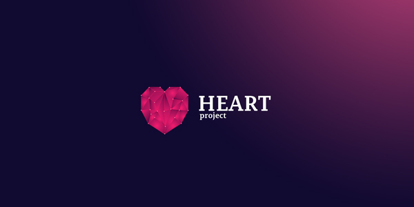 heart brand Corporat ID purple Logotype hi-tech